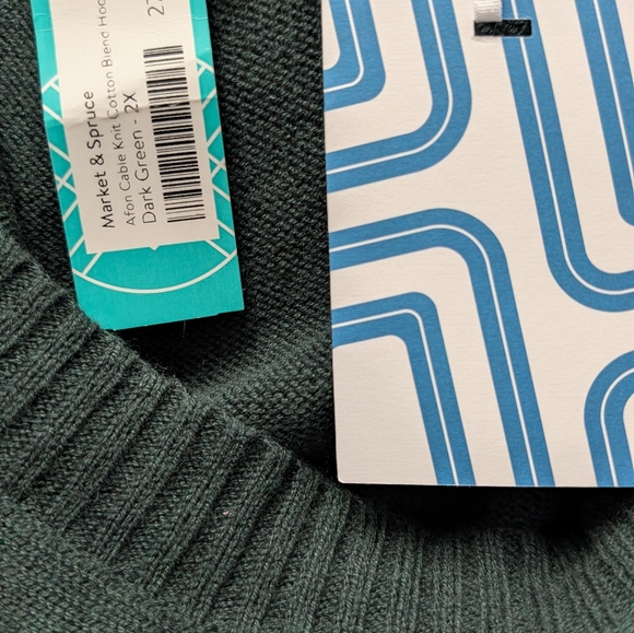 Market & Spruce stitch fix hunter green pull over knit sweater- sz 2X-NWTS - Picture 6 of 11